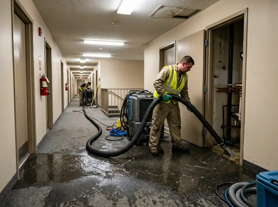 multi-unit-apartment-hallway-f-005 — frequently asked questions, Emergency Burst Pipe Water Extraction & Removal in Three Po…